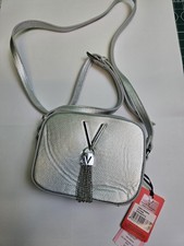 Image of Valentino Divina Silver Tassel Crossbody Camera Bag BNWT