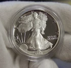 1990 S US Proof Silver Eagle $1 Original Cap