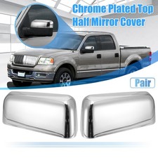 Pair Chrome Plated Power Top Half Mirror Cov...