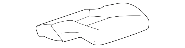 Funda de cojín de asiento de pasajero GM Jet negra genuina 23128319 Foto 4 de 4