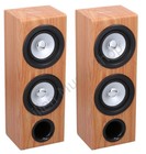 100 watt 40 cm floorstanding speakers pair pine wood effect, wooden cabinet, bass reflex