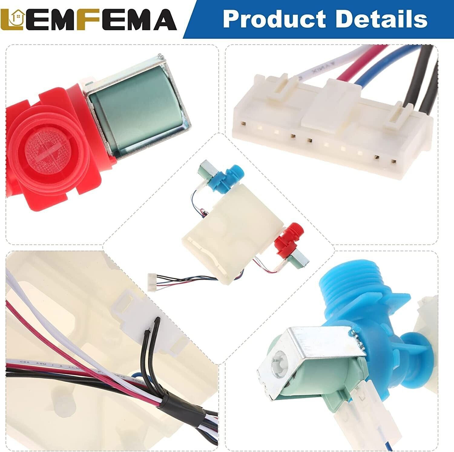 W10683603 Washing Machine Water Valve W10501149 For Whirlpool Kenmore