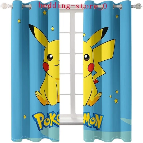 Tende Oscuranti 3D Spesse Bambini/Pokemon Pikachu Anello Termico Occhiello Superiore/Tende - Foto 10 di 93
