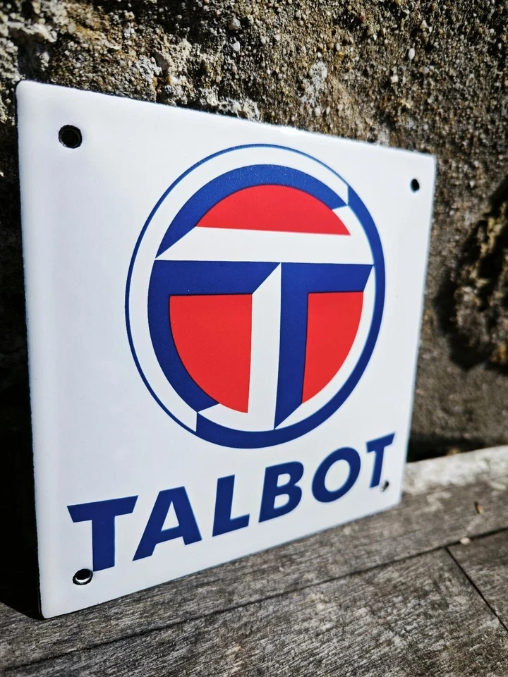 Plaque émaillée Automobile TALBOT Enamel Sign no Peugeot Citroën Simca Chrysler - Photo 2/4