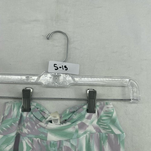 Lularoe Leggings Girl's Sz L/XL Green Gray Abstract Wide Waistband Slim Stretch - Picture 10 of 10