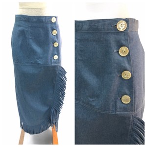 denim midi skirt 80s