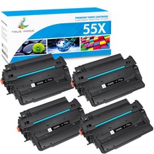 4 Pack CE255X 55X Toner Cartridge Fit For HP LaserJet Enterprise 500 MFP M525dn