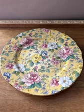 Vintage Duchess Chelsea Garden Yellow Salad Plate 8”