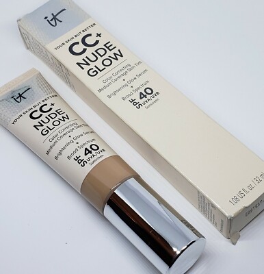It Cosmetics CC+ Nude Glow Color Correcting Skin Tint SPF40 MEDIUM 1.08oz  *2026