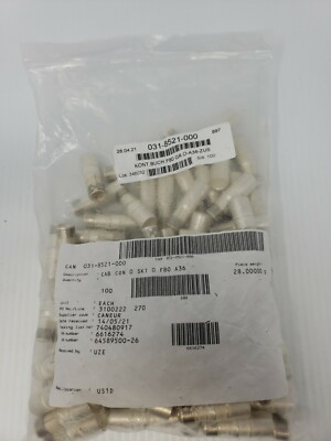 100x ITT CANNON CA BAYONET CONTACT 0AWG 245A SOCKET CRIMP - SILVER COPPER ALLOY