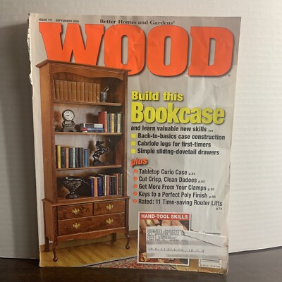 Better Homes & Gardens Wood Magazine September 2006 Build This Bookcase Plus