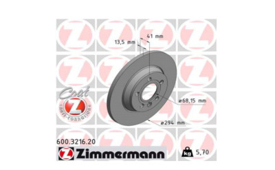 2x Zimmermann 600.3216.20 brake discs Ø 294 mm for Ford Seat Volkswagen new