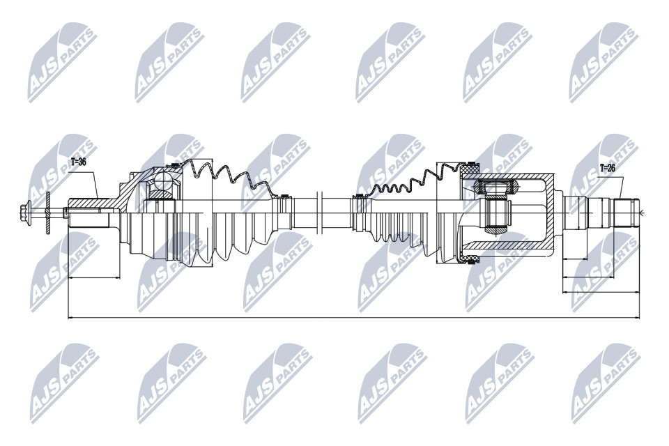 Driveshaft For Volvo V40 1.6T/1.6D T3/T4/D2 12-17 /Left,Atm/ - Image 8