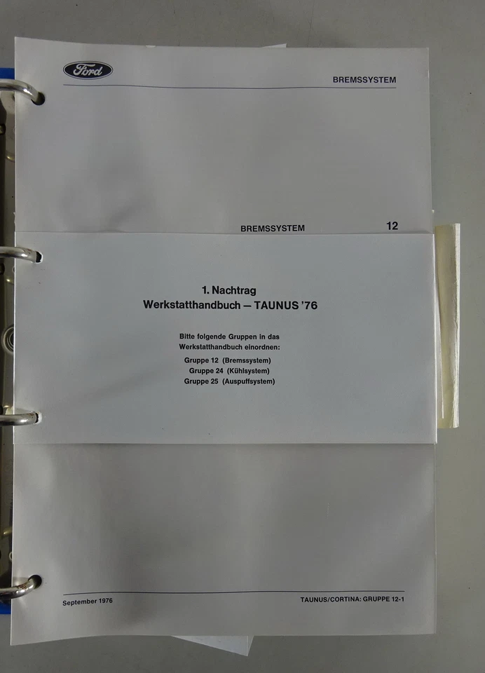 Manual De Taller Ford Taunus TC 75 / TC 76 Desde Año 1975 Hasta 10/1977 - Imagen 4 de 4