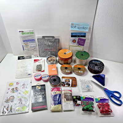 Vtg ESTATE DRAWER MOST NEW Scrapbook/Crafting Misc.  Items