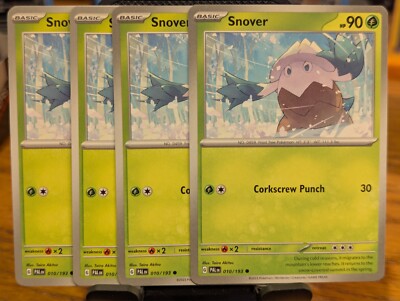 Pokemon TCG Paldea Evolved Snover 010/193 x4 Playset