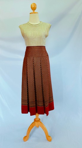 Women Thai Native Long Skit Cotton Thai Printed Pleats Multi-Color Free Size - Picture 146 of 186