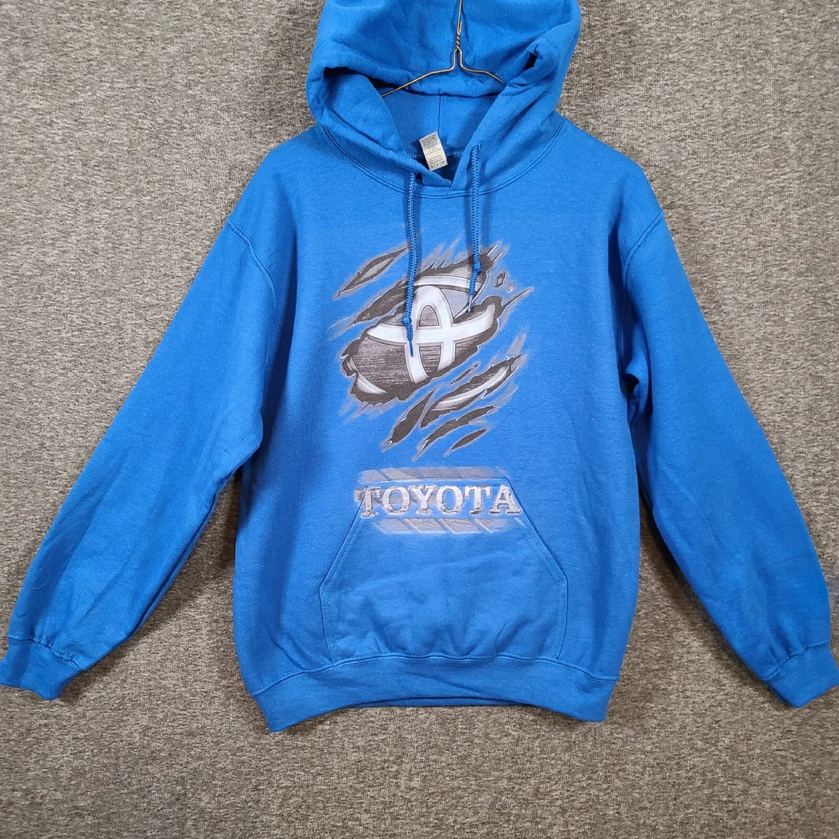 Toyota Pickup Truck Car Racing Blue Hoodie Sweatshirt Comfort Size Small