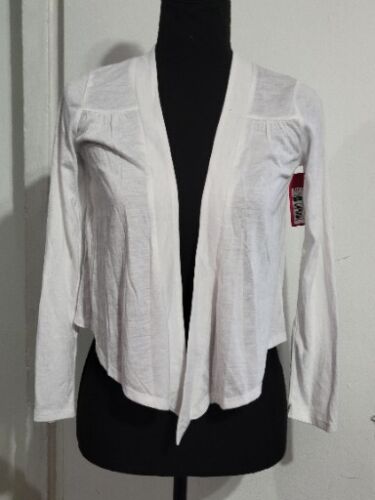 Xhilaration Long Sleeve White Cardigan Cover Up Open Front M
