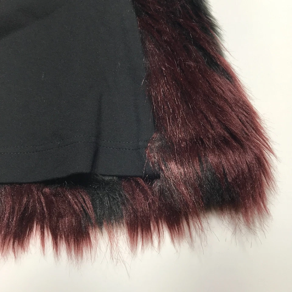 Falda TEELA New York Línea A Marrón Esponjosa Imitación Piel Cremallera Lateral Jóvenes Niñas Talla 8 Foto 4 de 4