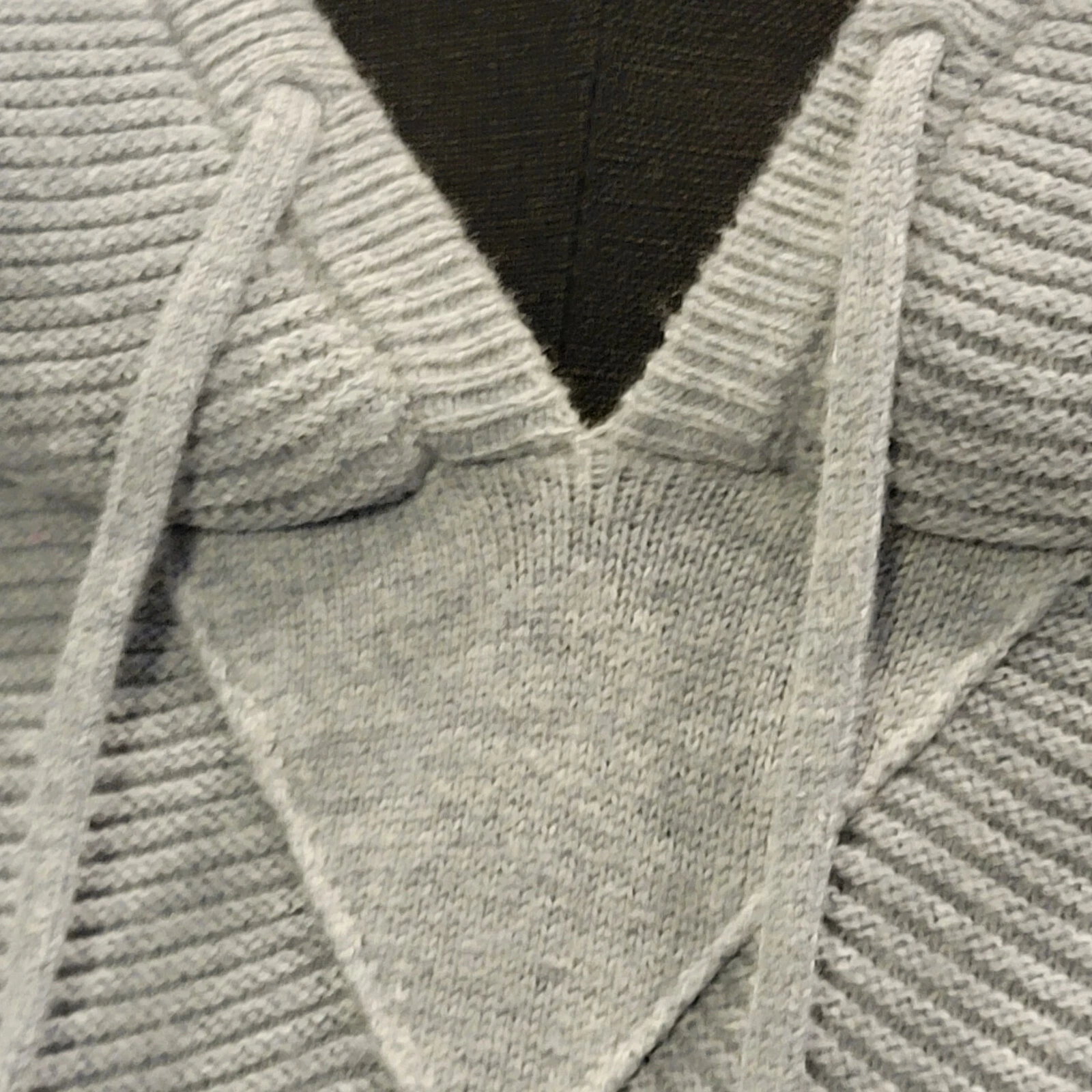 UNDERCOVER Cappuccio sfocato grigio Victoria's Secret lavorato a costine a maglia medio