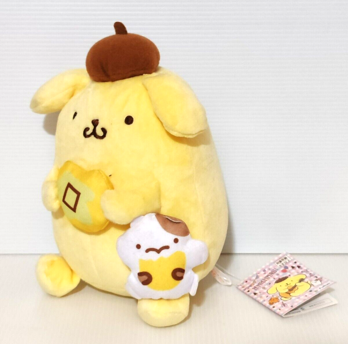 Sanrio Pompompurin PomPom Purin Plush Doll Toy FuRyu 2019 Happy 
