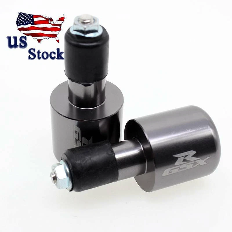 Para Suzuki GSXR1000 2001 2002-2016 Gris Moto Manillar Extremos Agarre Tapón Foto 4 de 4