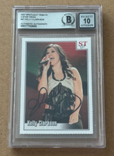 KELLY CLARKSON SIGNED 2007 SPOTLIGHT TRIBUTE AUTO GRADE 10 BECKETT BAS