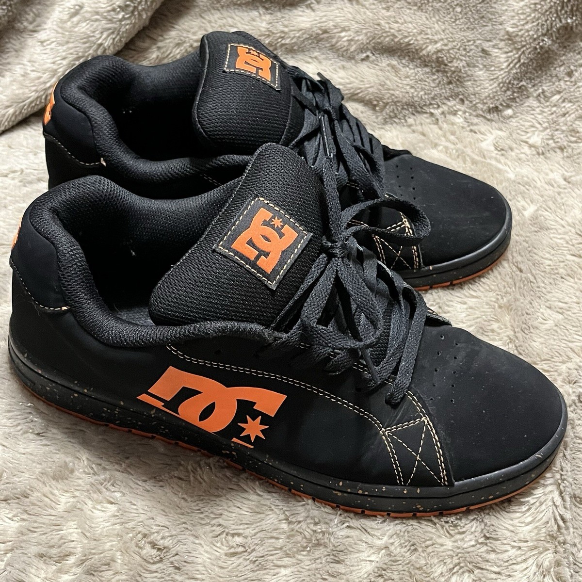 DC Sneaker Shoes Black Orange Gaveler Skater ADYS100536 Thrasher Y2K Mens  Sz 10