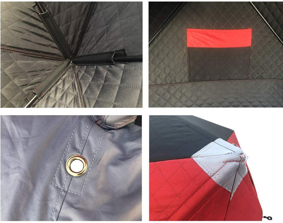 THUNDERBAY 6 Person Insulated Ice Fishing Tent 300D Oxford Ice Fishing