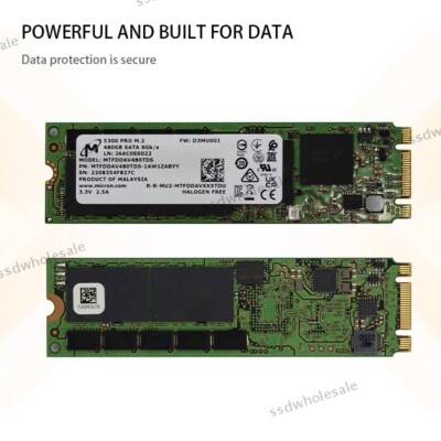 Micron 5300 PRO 480GB M.2 2280 SATA 6Gbps MTFDDAV480TDS-1AW1ZABYY SSD New