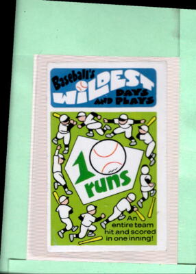 1973 Fleer Wildest Days #42 Entire Team Hit and Scored in Inning EX+ Ex ID:56207