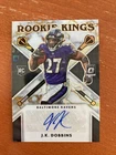 J.K. Dobbins /25 Auto BLACK PANDORA Rookie Kings 2020 Panini Optic RAVENS RKA-JD