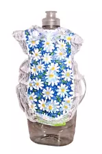 Daisy Flower Print Apron Cover-up Pancake Syrup Catsup Dish Soap Bottle Fun Gift