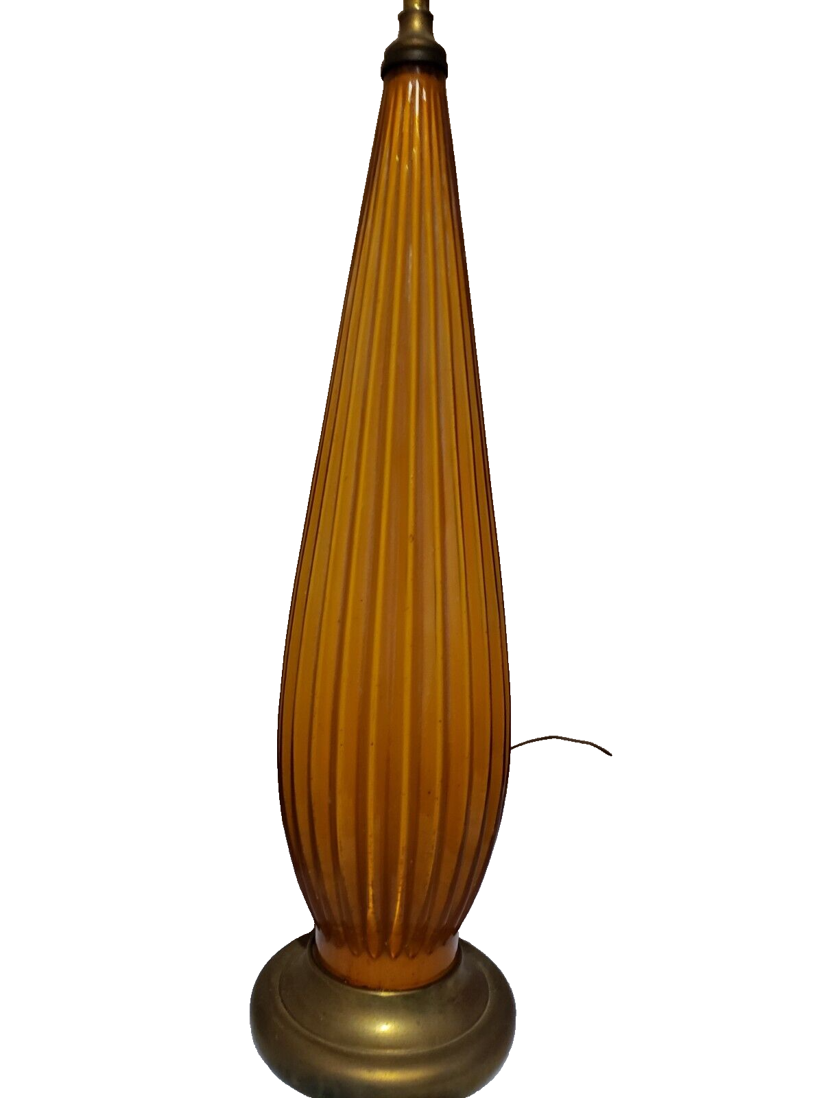 unique, Vintage midcentury Murano? Italian orange tall glass lamp eBay