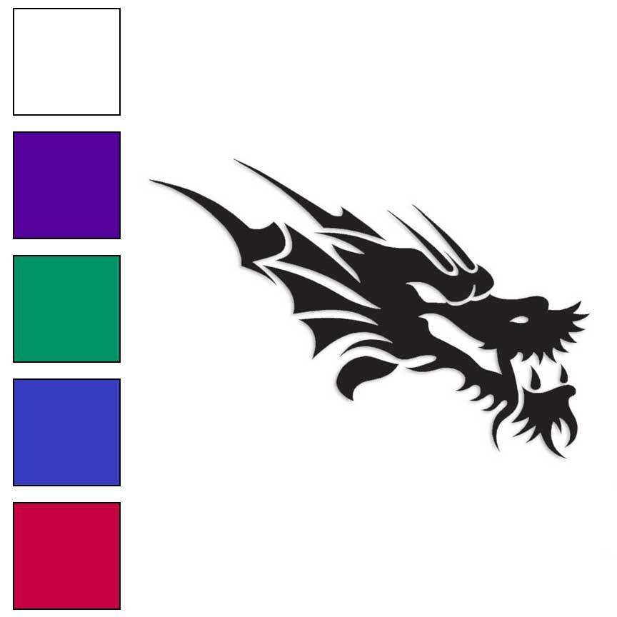 Chinese Dragon Head Vinyl Decal Sticker in Multiple Colors & Sizes #1141