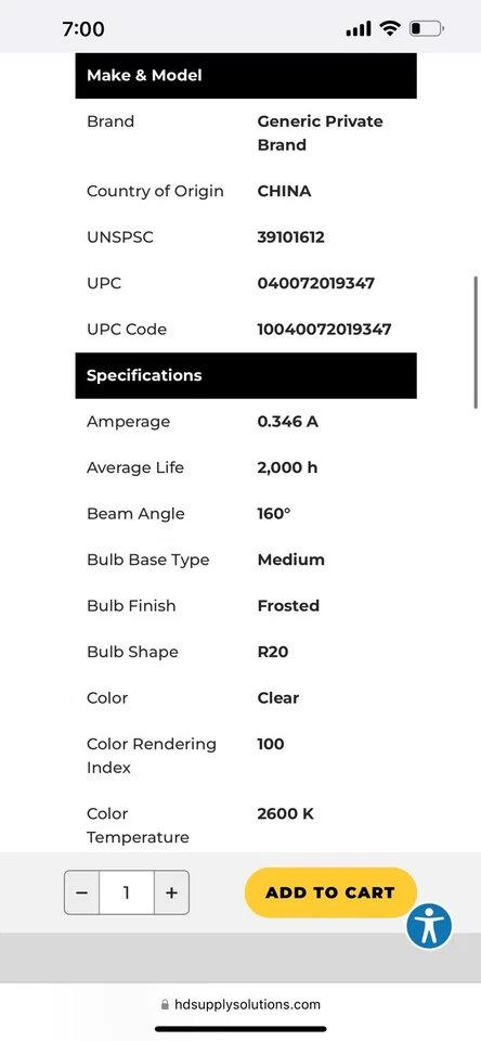 Reflector Bulb 45W R20 Flood Medium Base 130V 12-Pack - Image 3 of 4