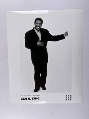 Ben E King Photo The Drifters Original Black And White Press Promotion 1987