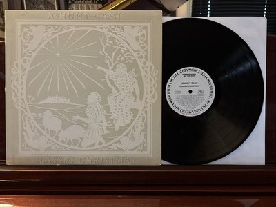 Johnny Cash   Classic Christmas 1980 Promo Vinyl LP - White Label EX/VG