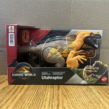 Mattel 2025 Jurassic World Rebirth Wild Roar Utahraptor Action Figure