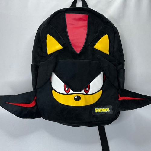 Sonic the Hedgehog Backpack Shadow Plush Black Large Laptop Sleeve Character Bag