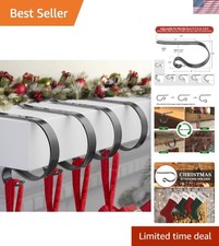 Damage-Free Christmas Stocking Holders, Set of 4 - Secure  Stylish for Mantles