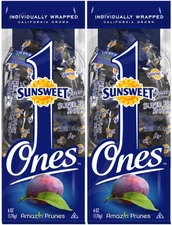 Sunsweet Individually Wrapped Prunes, 12 oz Pack of 2 - Healthy Snack