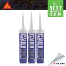 3 x Everbuild Caulk Once Highly Flexible Painters Decorators Filler White 295ml