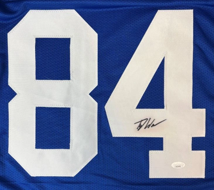 Tyler Warren Indianapolis Signed Blue Football Jersey JSA - Image 2 of 3