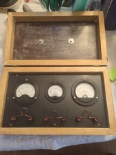 Vintage Westinghouse Electrical Instrument Panel Features Three Analog Meters Vintage Westinghouse Electrical Instrument Panel Features Three Analog Meters