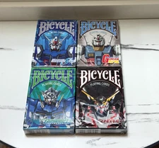 Gundam SEED Playing Cards 4 Deck Set Bicycle New Sealed Rare
