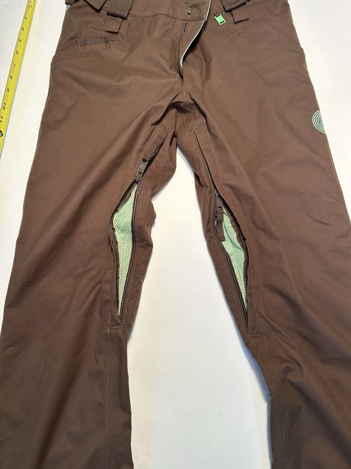 Специальная смесь мужской коричневый сноуборда брюки размер маленький S двойной два слоя лыж - Изображение 3 из 4