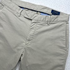 Polo Ralph Lauren Chinos Mens 32x32 Khaki Pants Stretch Straight Fit Business
