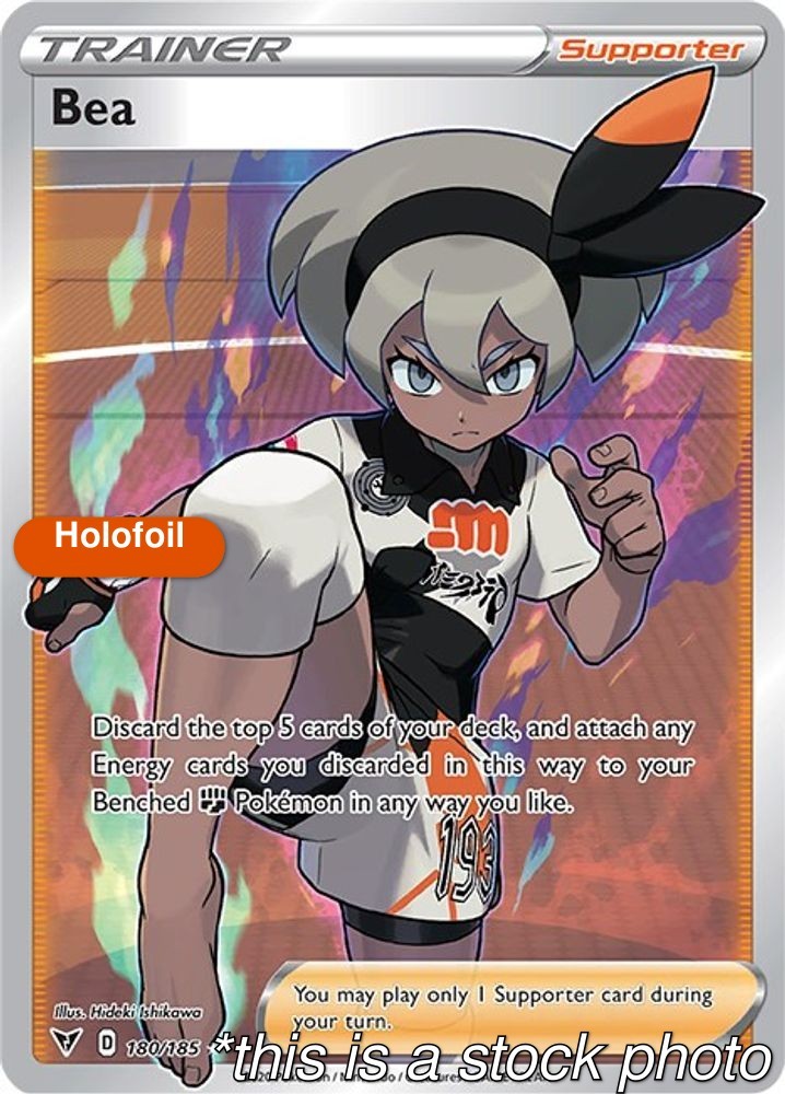 Holofoil - Bea (Full Art) - 180/185 - SWSH04: Vivid Voltage - NM